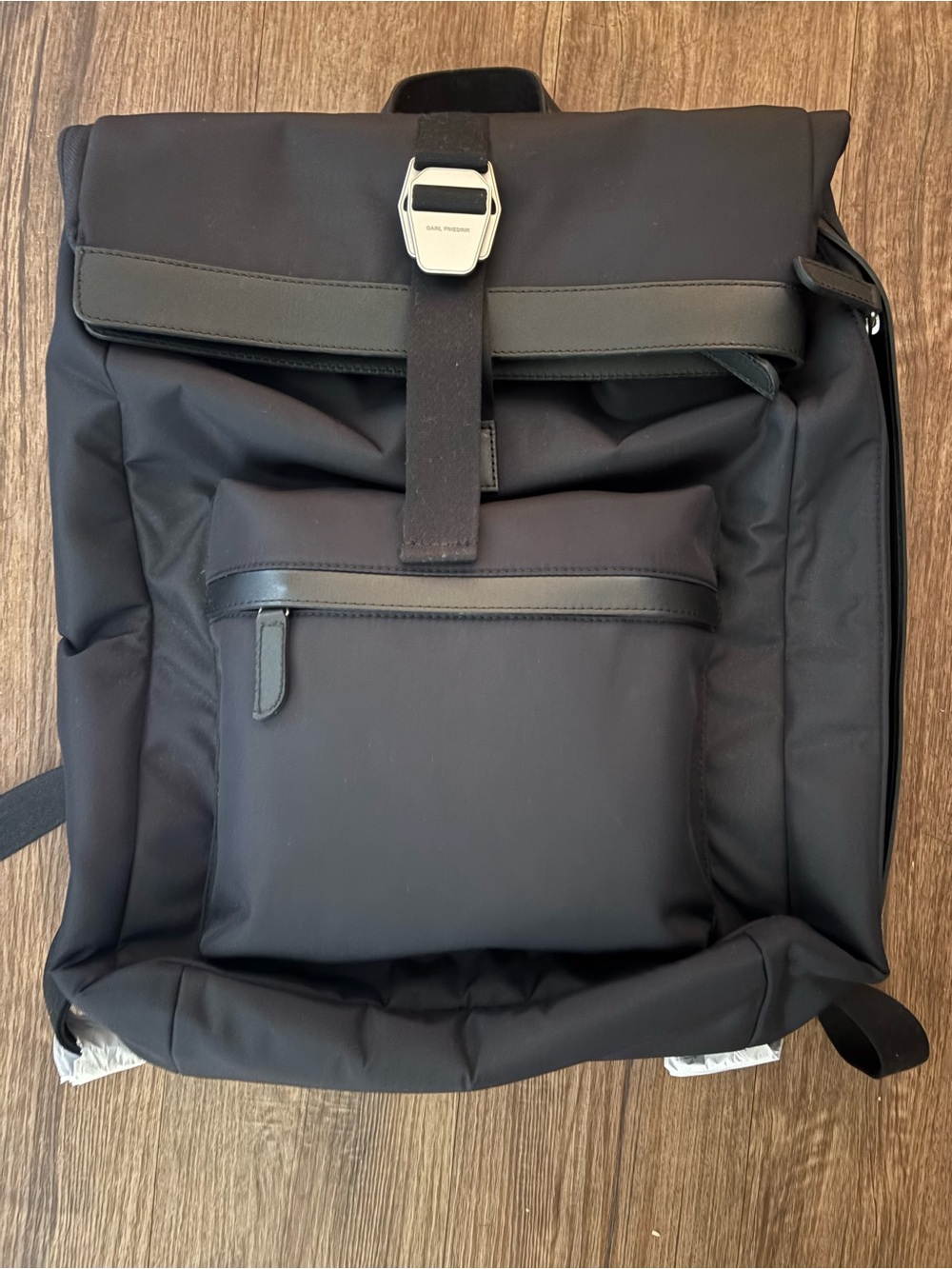 Authentic Carl Friedrik NWT, open box- City-Hopper Backpack Black Nylon